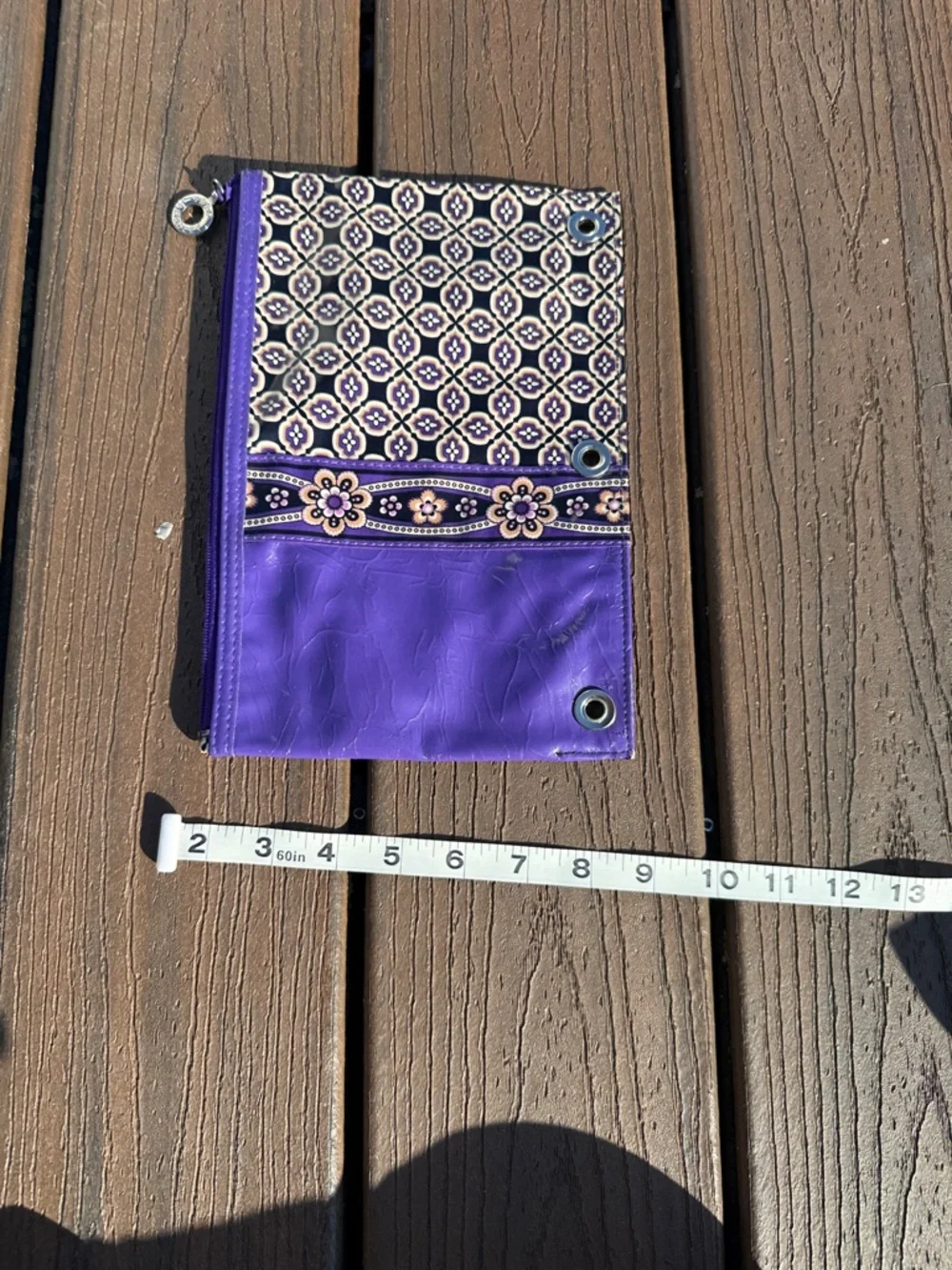 Vera Bradley Purple Quilted Paisley Print “Simply Violet” with pencil case - Picture 6 of 7